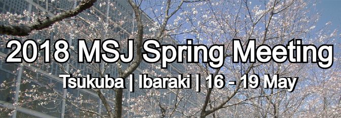 The MSJ 2018 Spring Meeting Banner