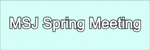 MSJ Spring Meeting 2021